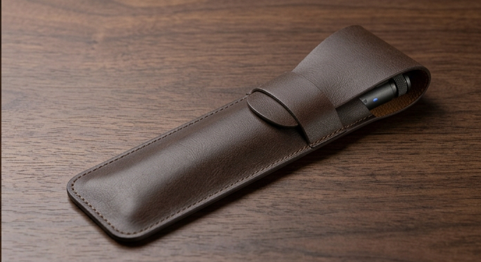 Handmade full-grain Italian leather case included with every EXXY® Smart Pen reservation